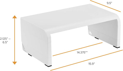 Bostitch Konnect Adjustable Monitor Riser with Drawer & Cell Phone Holder, Laptop Stand for Desk, 4 Height Levels, Cable Management & Rubber Feet