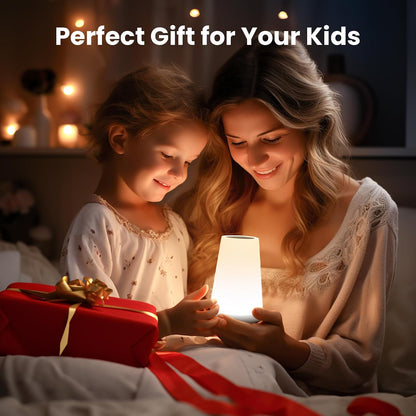 Telecontrol Night Light Touch Lamp: 13 Colors, 5 Brightness, Brown