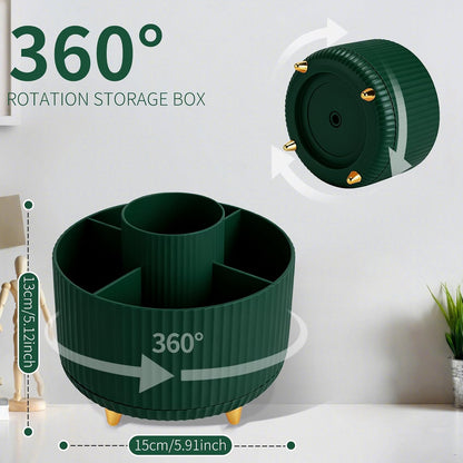 360°Rotating Pen&Pencil Holder For Desk With 5Slots Cute Office