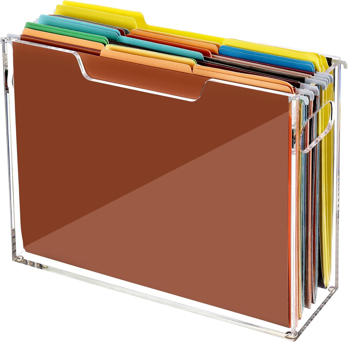 Acrylic File Folder Organizer, Letter Size Hanging File Organizer