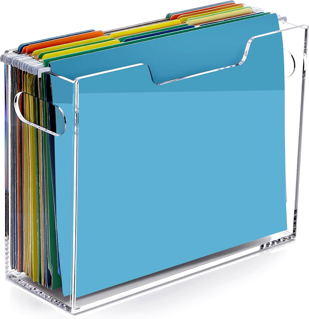 Acrylic File Folder Organizer, Letter Size Hanging File Organizer