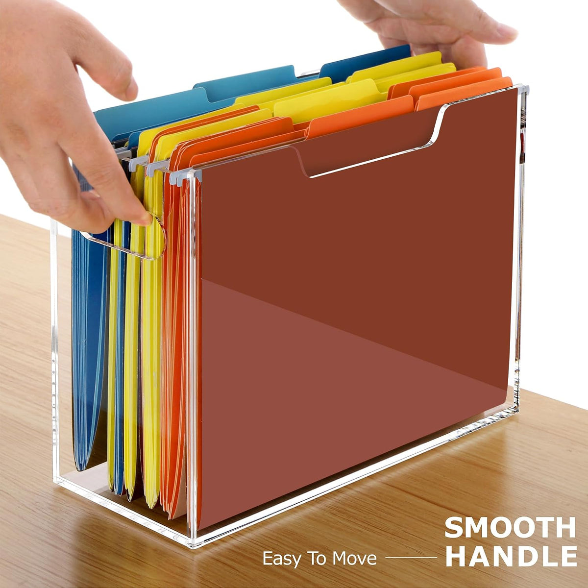 Acrylic File Folder Organizer, Letter Size Hanging File Organizer