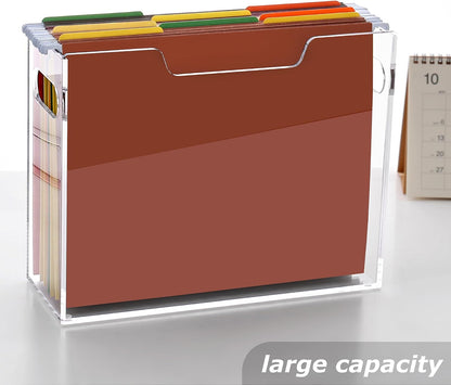 Acrylic File Folder Organizer, Letter Size Hanging File Organizer