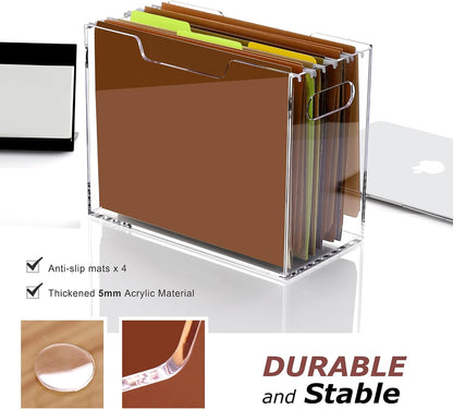 Acrylic File Folder Organizer, Letter Size Hanging File Organizer