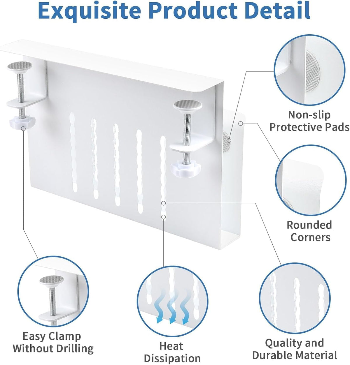 Desk Side Storage, Under Desk Hanging Desk Accessories