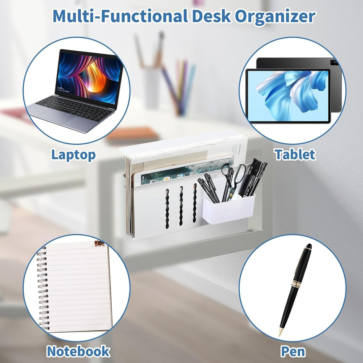 Desk Side Storage, Under Desk Hanging Desk Accessories