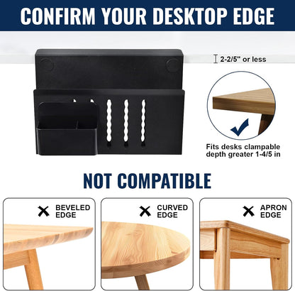 Desk Side Storage, Under Desk Hanging Desk Accessories