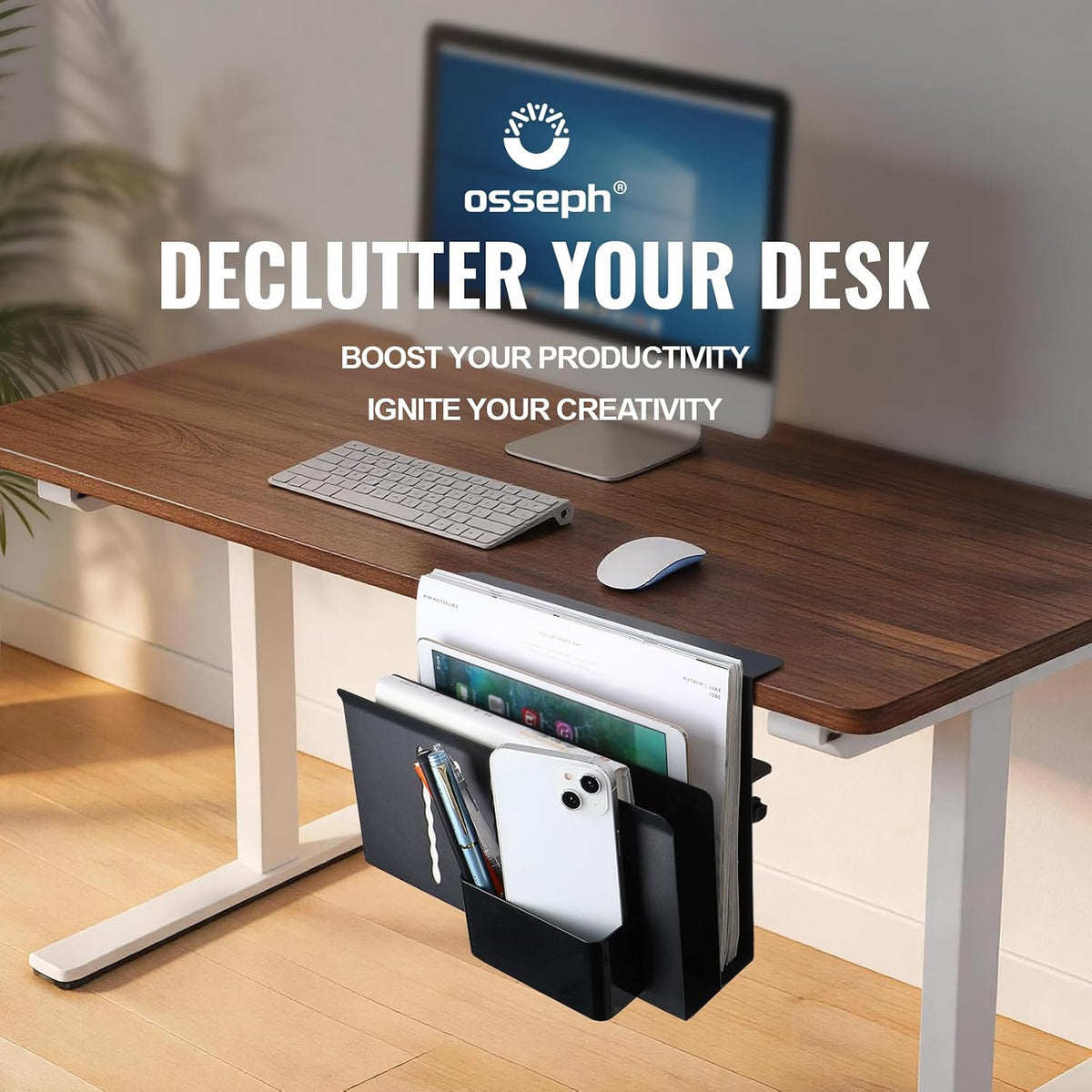 Desk Side Storage, Under Desk Hanging Desk Accessories
