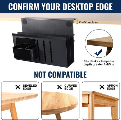 Desk Side Storage, Under Desk Hanging Desk Accessories