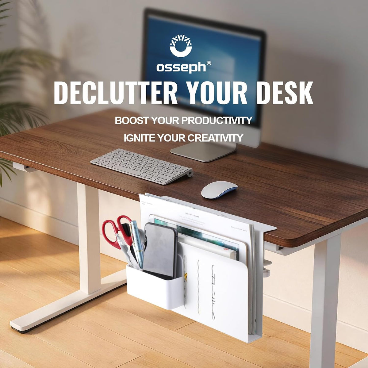 Desk Side Storage, Under Desk Hanging Desk Accessories