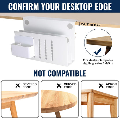 Desk Side Storage, Under Desk Hanging Desk Accessories