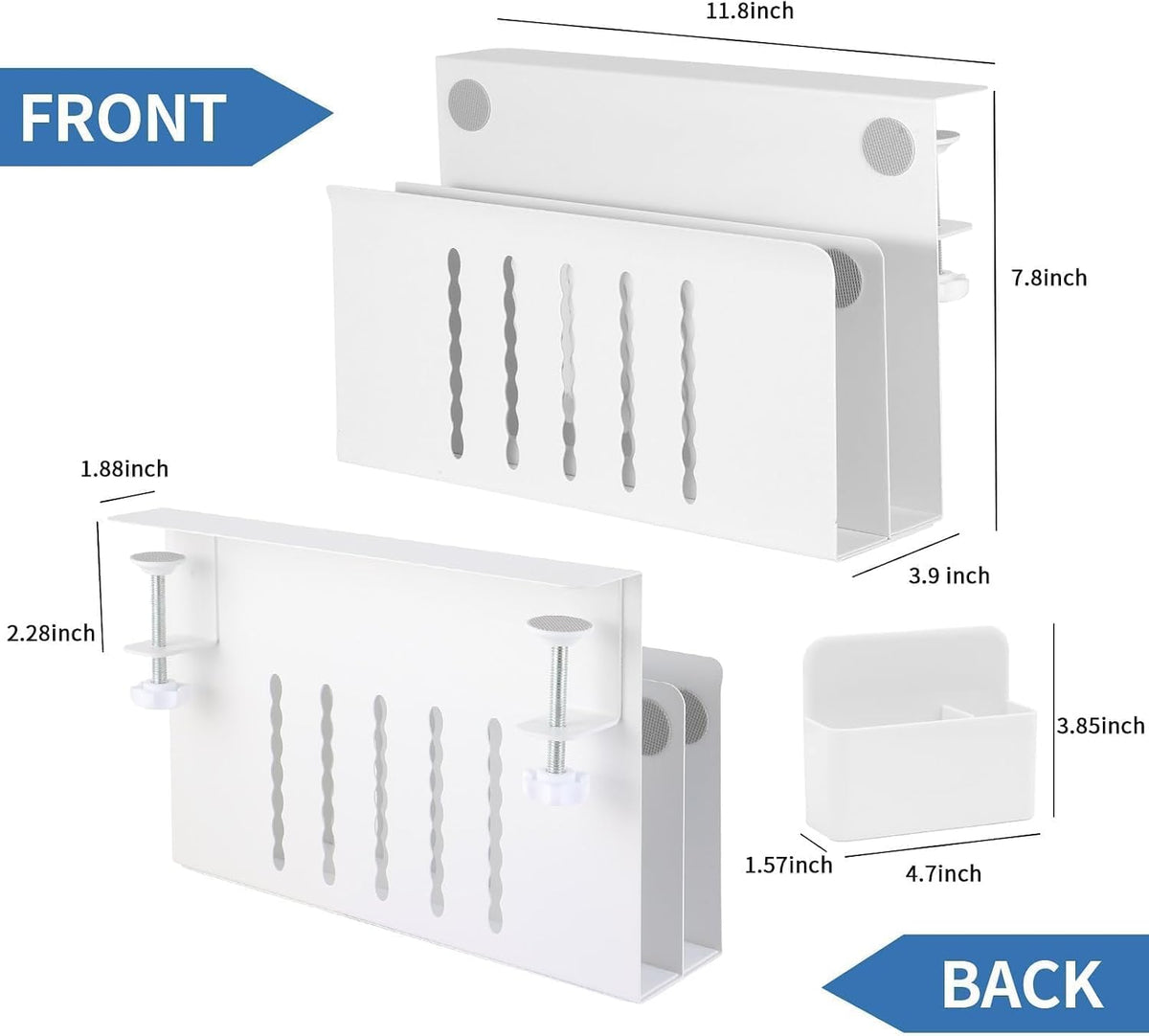 Desk Side Storage, Under Desk Hanging Desk Accessories