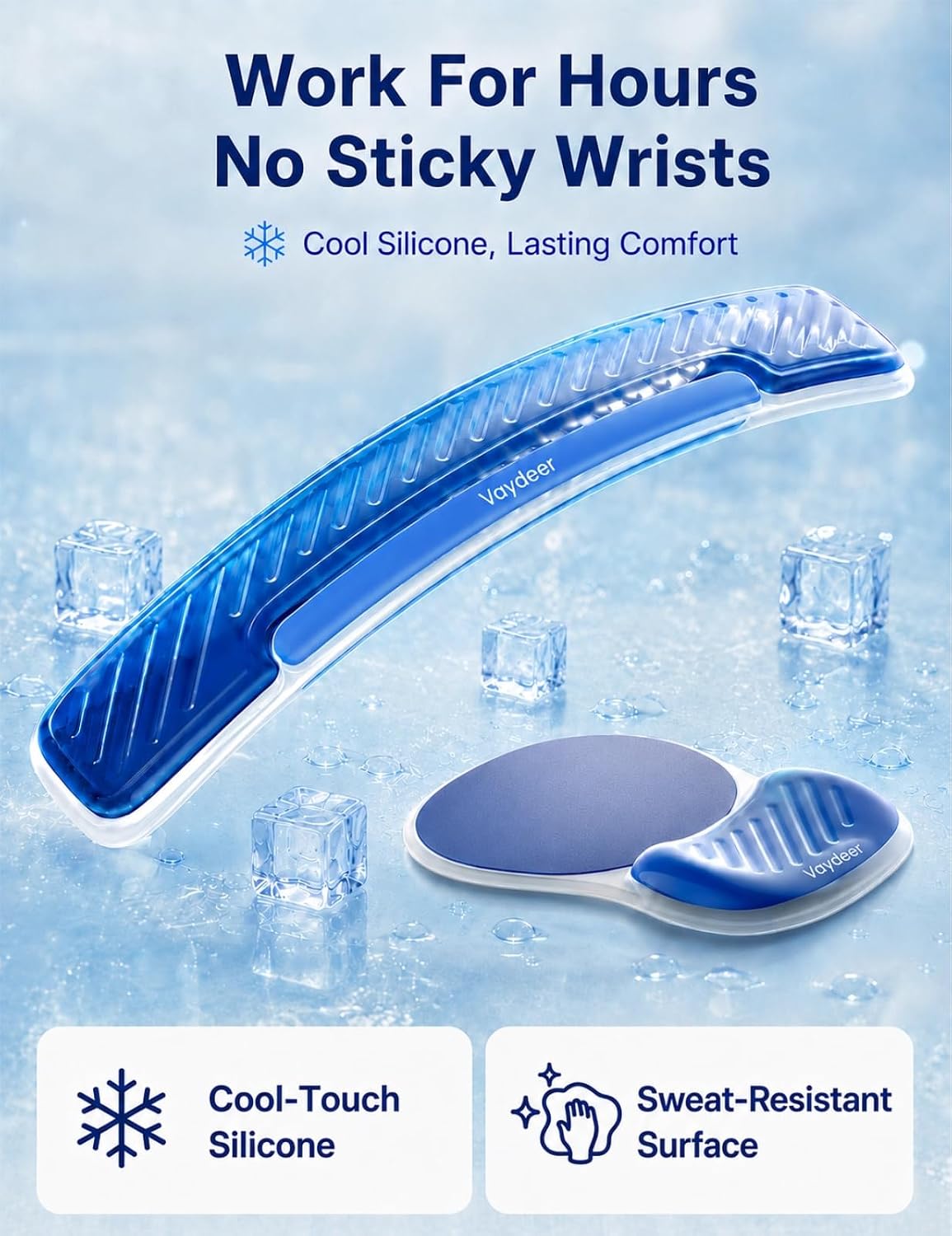 Ergonomic Gel Keyboard Wrist Rest and Mouse Pad with Wrist Rest Set