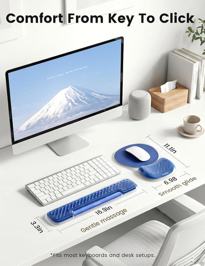 Ergonomic Gel Keyboard Wrist Rest and Mouse Pad with Wrist Rest Set