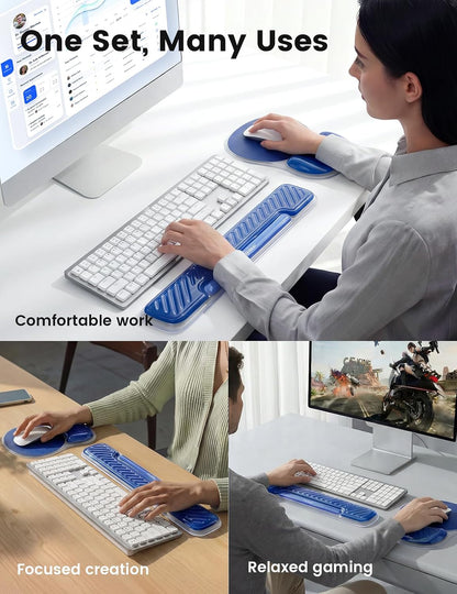 Ergonomic Gel Keyboard Wrist Rest and Mouse Pad with Wrist Rest Set