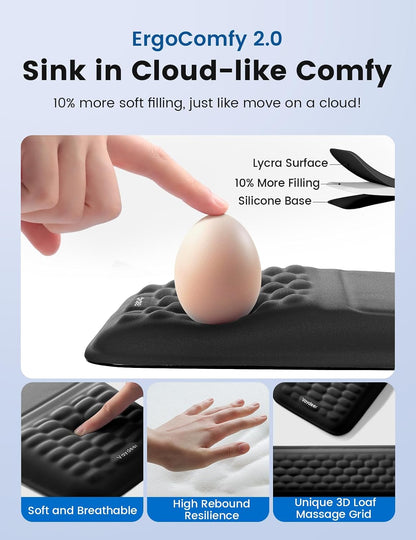 Ergonomic Gel Keyboard Wrist Rest and Mouse Pad with Wrist Rest Set