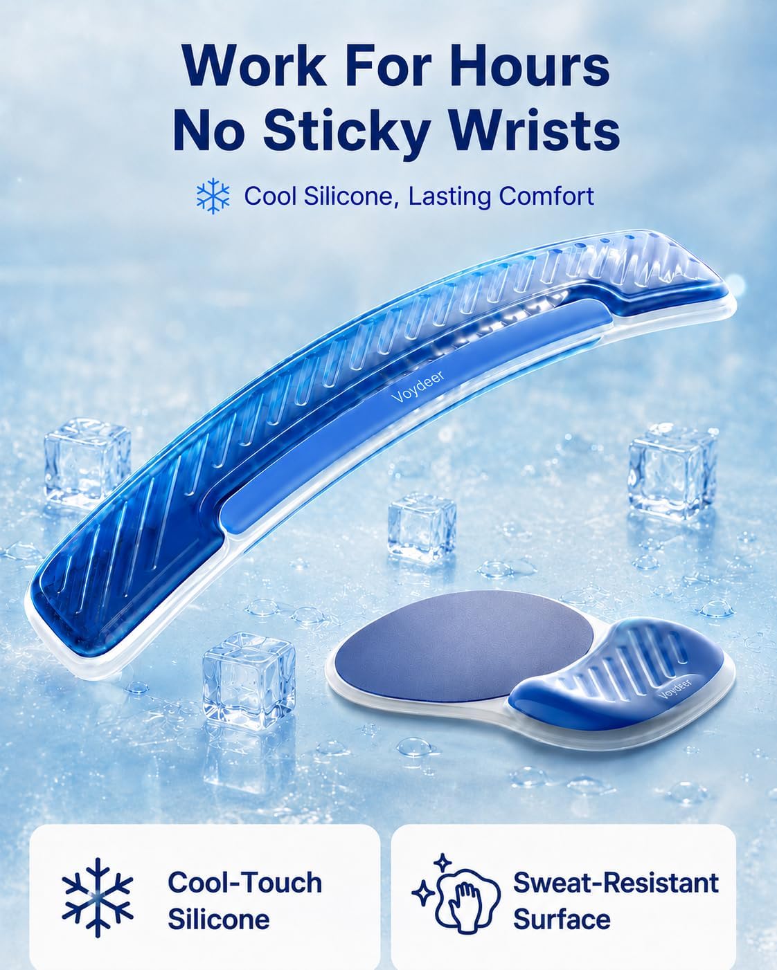 Ergonomic Gel Keyboard Wrist Rest and Mouse Pad with Wrist Rest Set