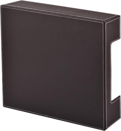 Leather Letter Tray, Office Supplies Desk Organizer for Mail Paper Files Magazines Jewelry Cosmetics,Luxury Letter Holder&Multipurpos Stackable Office Desktop Storage Box ,Black