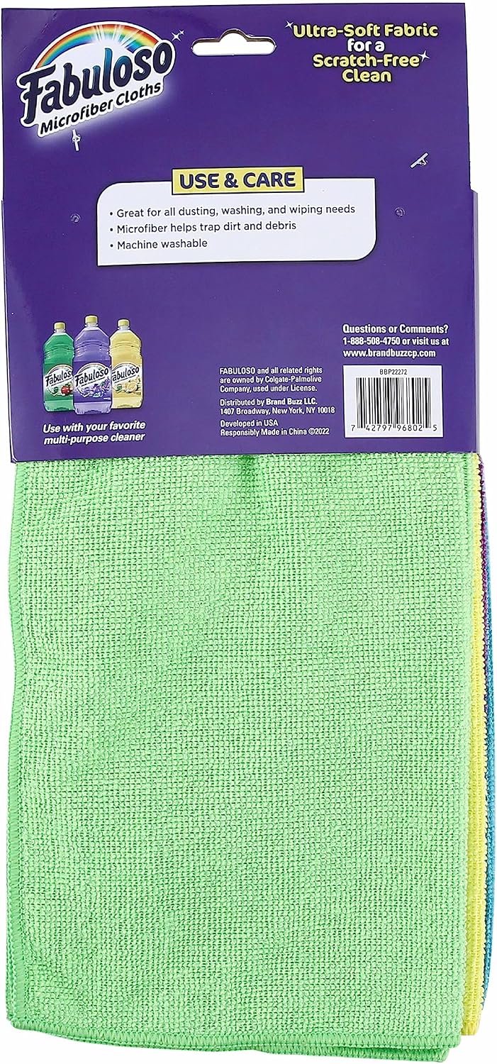 Microfiber Cleaning Cloths for Home & Car, 13x13, Purple