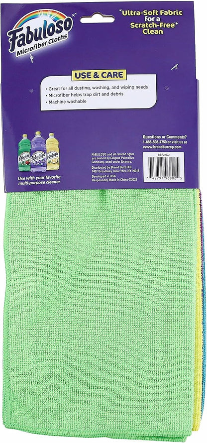 Microfiber Cleaning Cloths for Home & Car, 13x13, Purple