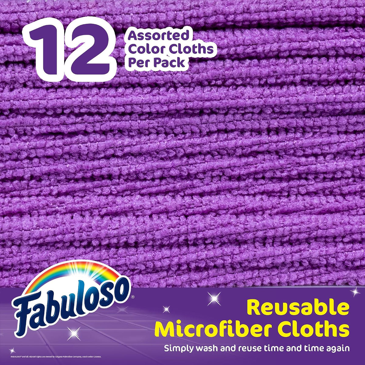 Microfiber Cleaning Cloths for Home & Car, 13x13, Purple