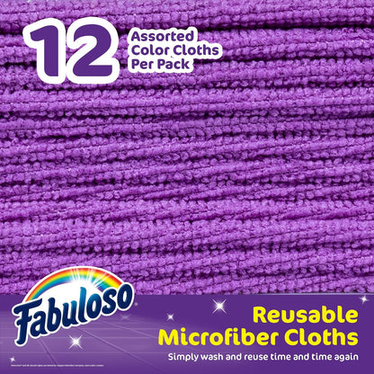 Microfiber Cleaning Cloths for Home & Car, 13x13, Purple