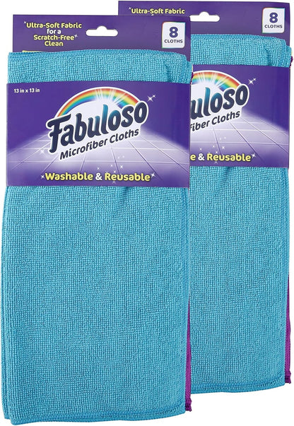 Microfiber Cleaning Cloths for Home & Car, 13x13, Purple