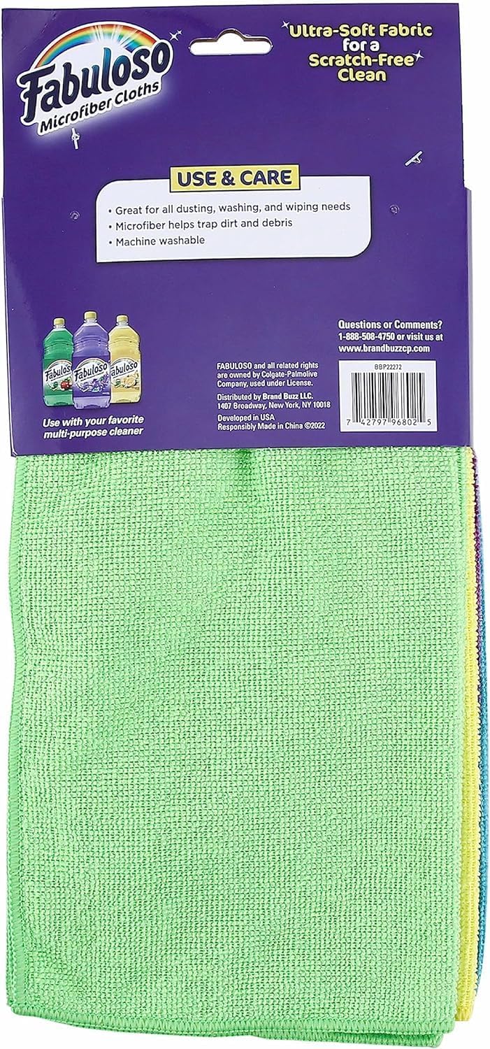 Microfiber Cleaning Cloths for Home & Car, 13x13, Purple
