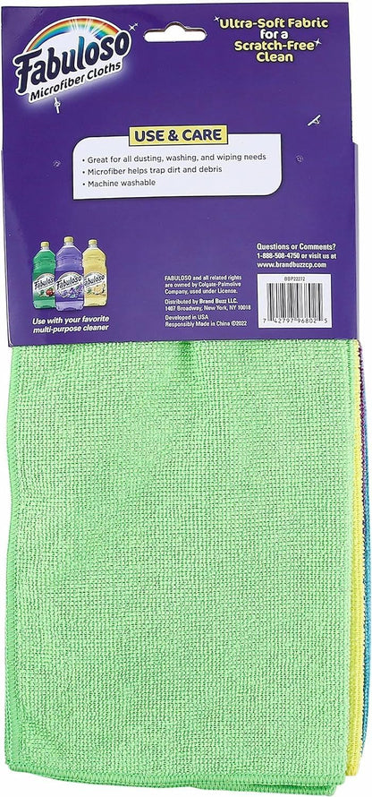Microfiber Cleaning Cloths for Home & Car, 13x13, Purple