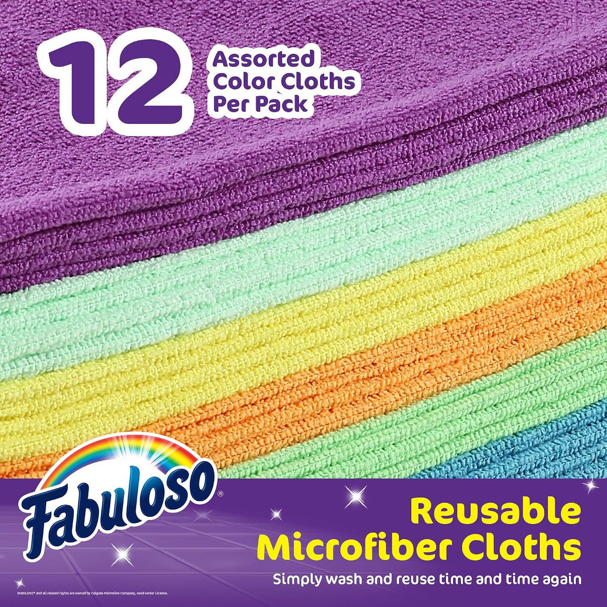 Microfiber Cleaning Cloths for Home & Car, 13x13, Purple