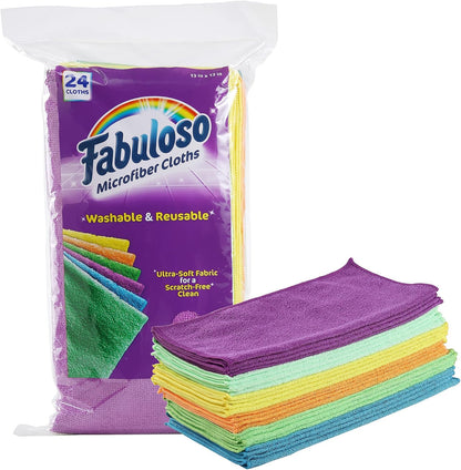Microfiber Cleaning Cloths for Home & Car, 13x13, Purple