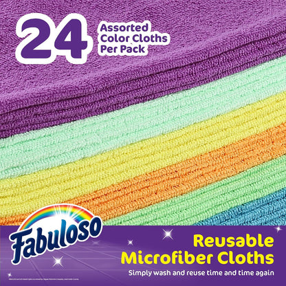 Microfiber Cleaning Cloths for Home & Car, 13x13, Purple