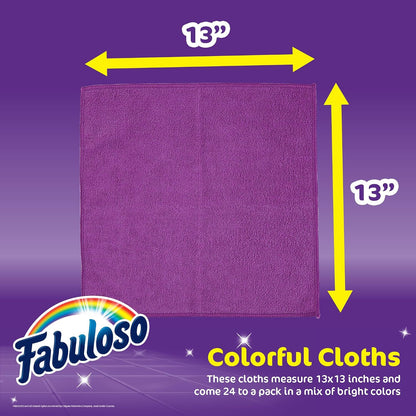 Microfiber Cleaning Cloths for Home & Car, 13x13, Purple