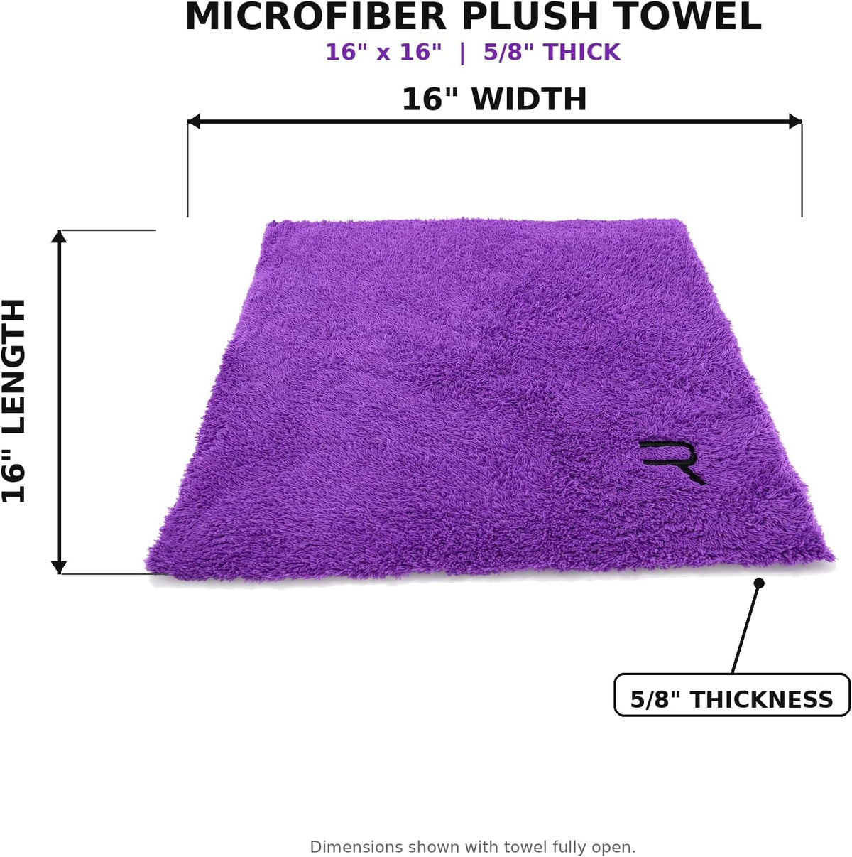Car Care Microfiber Towels 5-Pack, 500GSM Edgeless Scratch-Free