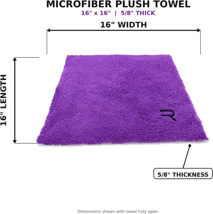 Car Care Microfiber Towels 5-Pack, 500GSM Edgeless Scratch-Free