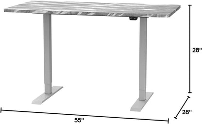 EN1 48"x24" One-Piece Standing Desk, White