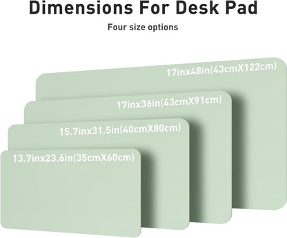 Aothia Leather Office Desk Pad Protector, Non-Slip PU Leather Desk Blotter, Waterproof Laptop Writing Mouse Pad for Office and Home, Black, 31.5" x 15.7" - Colors A