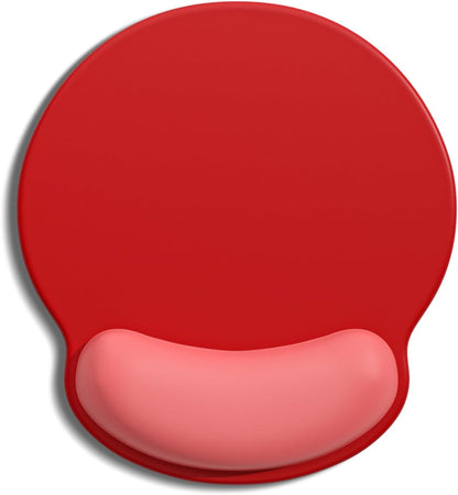 Ergonomic Mouse Pad with Wrist Rest, Comfortable Silicone Non-Slip Computer Pain Relief Gel Mouse Mat with Wrist Support for Gaming, Work, Office, Women & Men, Cute Pattern, Beige