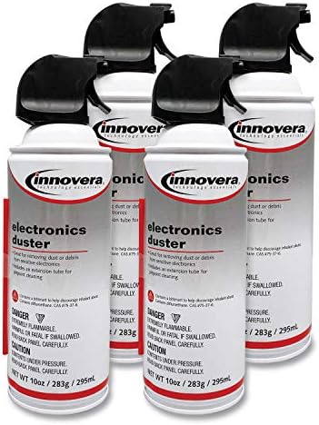Innovera 10014 Compressed Air Duster Cleaner, 10 oz Can, 4/Pack