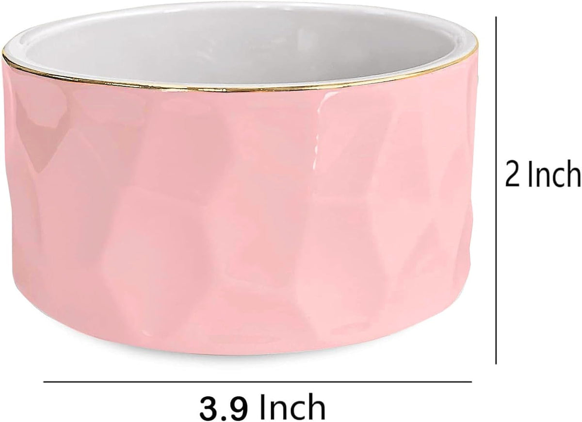 Paper Clip Holder Ceramic Paper Clip Holders Floral Paperclips Holder Dispenser Cute Gold Line Paper Clip Organizer for Desk Binder Clip Holder Bobby Pin Hair Clip Holder Gift for Office Pink Flowers