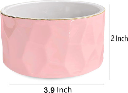 Paper Clip Holder Ceramic Paper Clip Holders Floral Paperclips Holder Dispenser Cute Gold Line Paper Clip Organizer for Desk Binder Clip Holder Bobby Pin Hair Clip Holder Gift for Office Pink Flowers