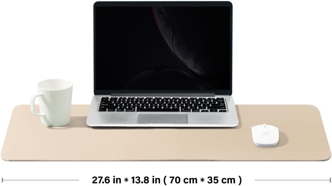 Large Cork Desk Mat - 47.2"x 17" Desk Pad for Office and Home - Ideal for Large Mouse Pad and Desk Mats on Top of Desks(Dark Green)