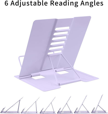 MSDADA Desk Book Stand Metal Reading Rest Book Holder Adjustable