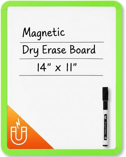 Dry Erase Board, 14” x 11”, White Frame