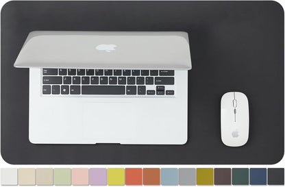 HOMIEAZICOZI Leather Desk Mat - Non-Slip PU Desk Pad for Office and Home - Desk Organization and Accessories - Ideal for Large Mouse Pad and Desk Mats on Top of Desks (Black,36''x 17'') (DPD-B-L)