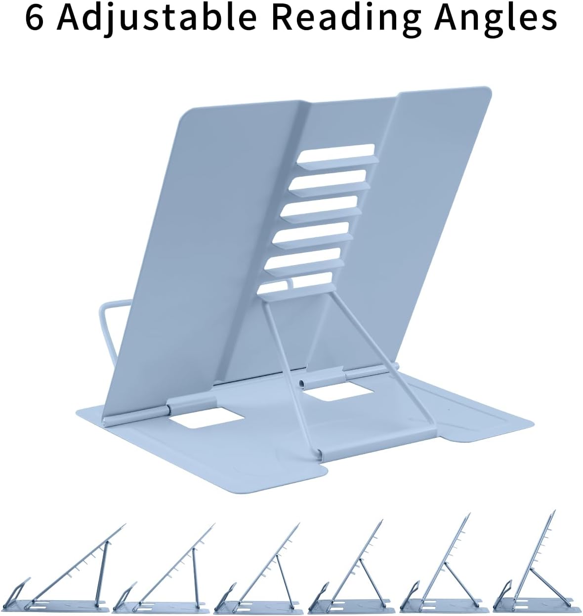 MSDADA Desk Book Stand Metal Reading Rest Book Holder Adjustable