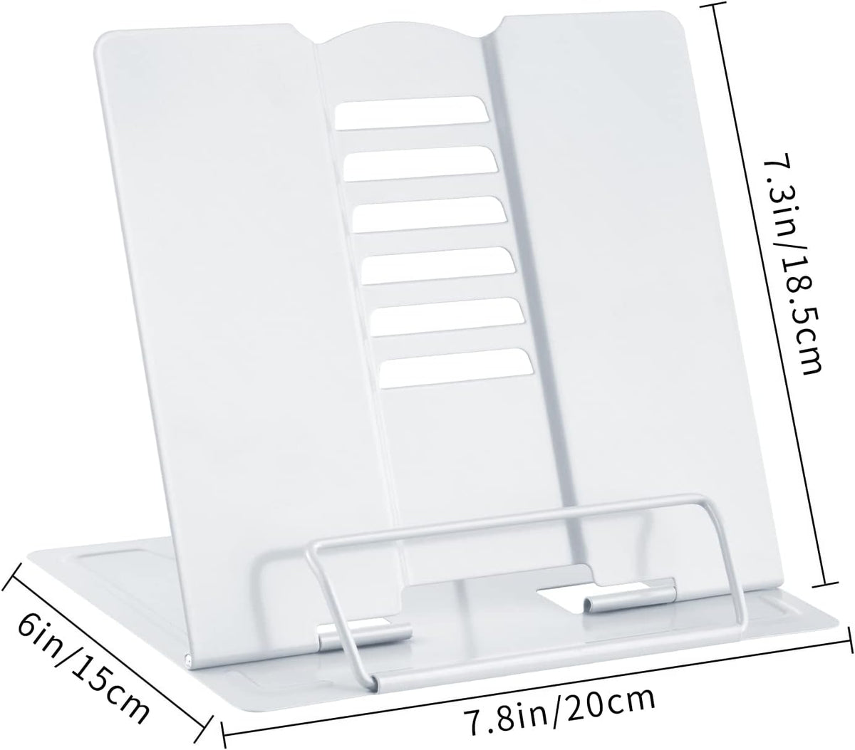 MSDADA Desk Book Stand Metal Reading Rest Book Holder Adjustable
