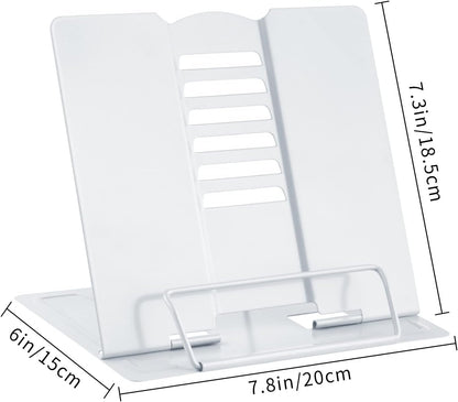 MSDADA Desk Book Stand Metal Reading Rest Book Holder Adjustable