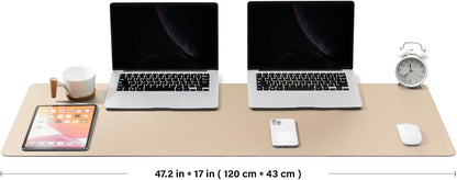 Large Cork Desk Mat - 47.2"x 17" Desk Pad for Office and Home - Ideal for Large Mouse Pad and Desk Mats on Top of Desks(Dark Green)
