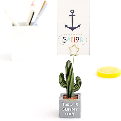 6 pcs Cute Flower Table Card Memo Holder Stand, Table Photo Display Clip Stand for Monmory Photo Picture Memo Cards Paper Note Postcards Wedding Number Card Display